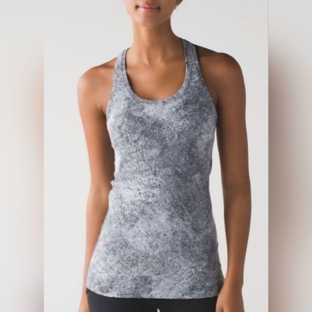 Vintage Lululemon Gray and Black Racerback Tank Top